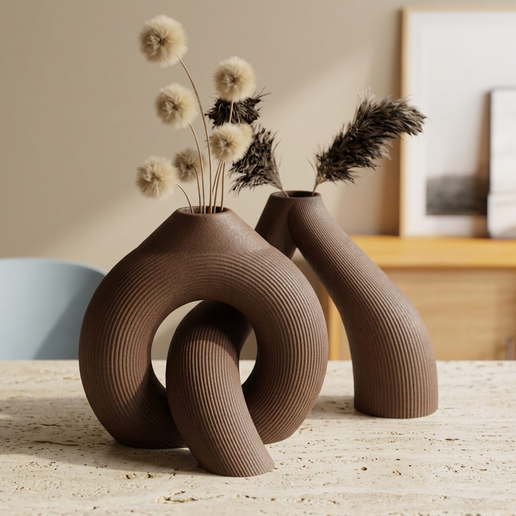 Áureo – Vaso Escultural Duplo
