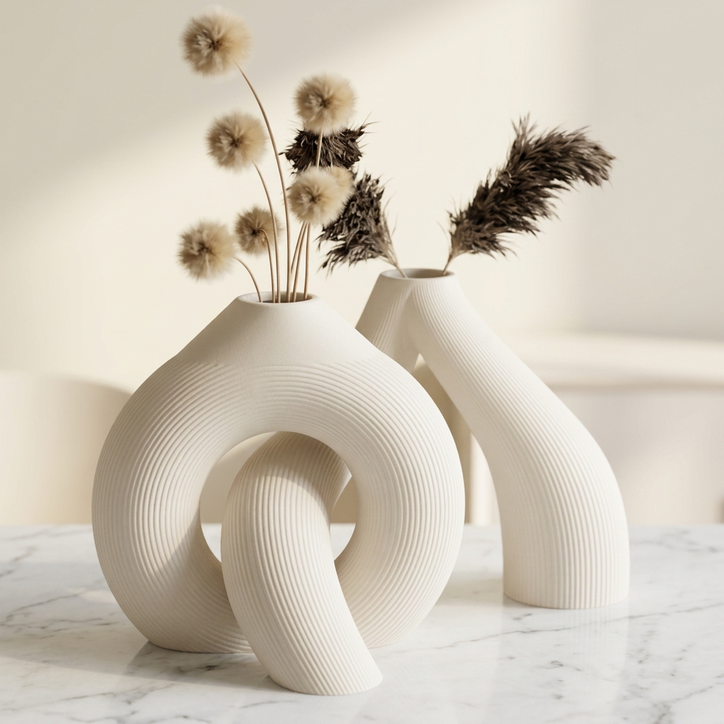 Áureo – Vaso Escultural Duplo
